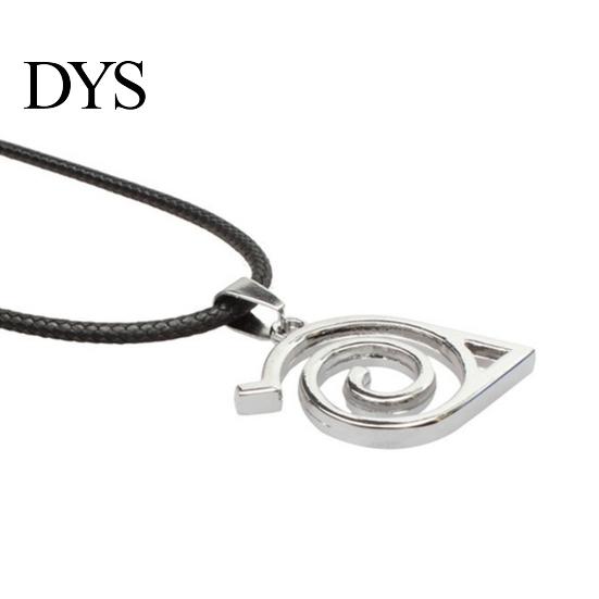 Unique Unisex Metal Anime Naruto Logo Pendant Necklace Cosplay Hokage Accessory