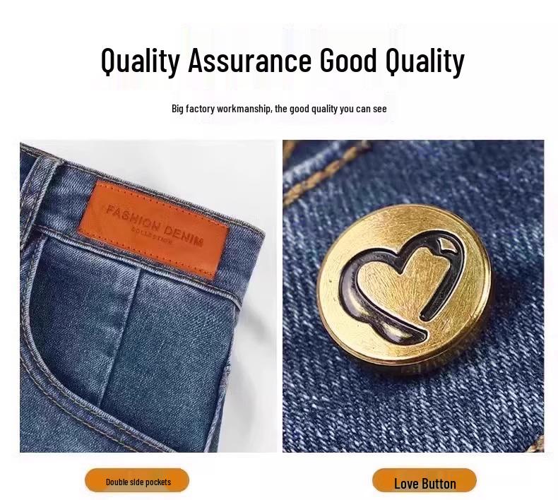 Women's 2025 Slimming High Waist Wide Leg Jeans - Spring/Autumn Petite Fit, Loose Straight Style