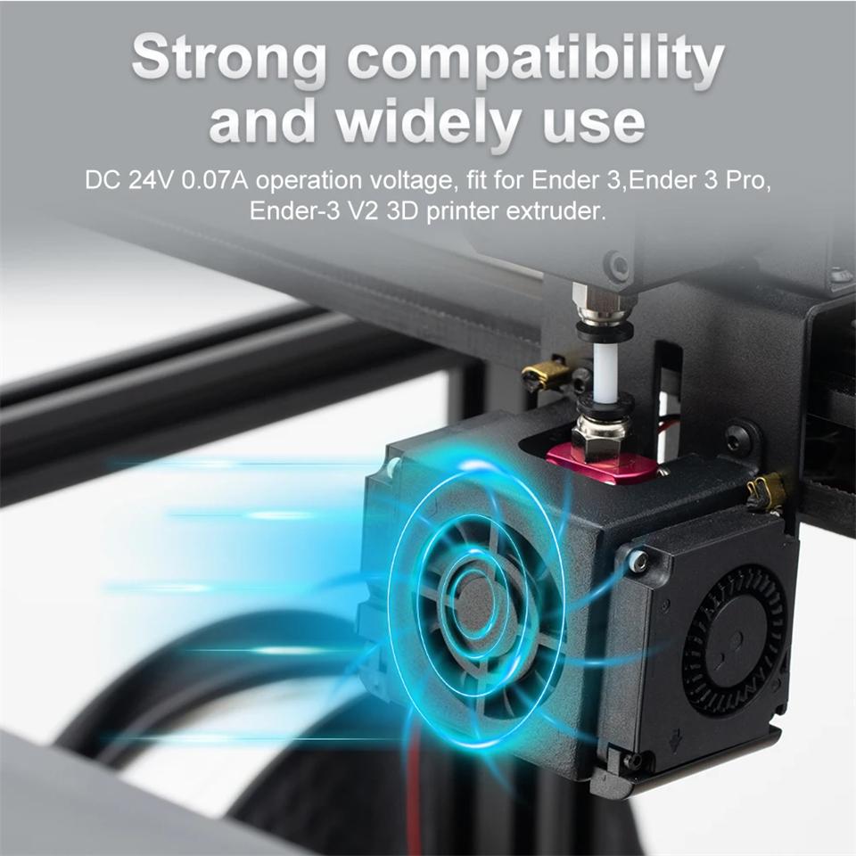 3D Printer Parts for Ender3 CR10 4010 Blower Fan And Axial Fan Cooling Fan Kit With Fan Cover 12V 24V Hot End Print Headr Kit