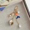 Ocean Seashell & Mermaid Tail Charms Beach Starfish Bag Charm Aesthetic for Women Vacation Accessories Bag Charm