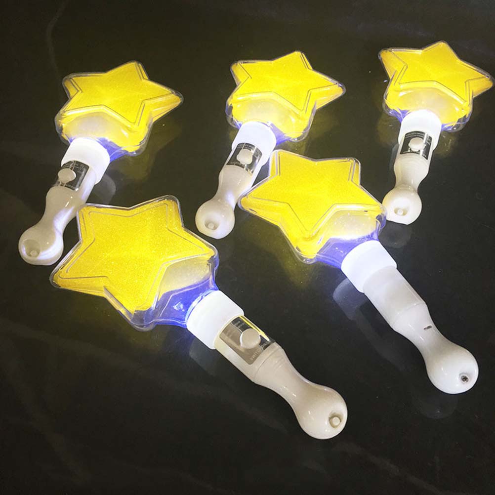 2pcs Beautiful Star Decor Glow Stick Toy Flourescent Stick Creative Glow Stick for Bar