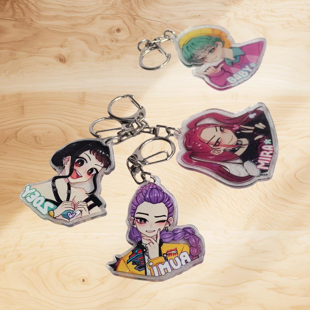 Kpop Dämonenjäger Huntrix Saja Boys Schlüsselanhänger Rumi Zoey Jinu Mira Meine Seele verkauft Schlüsselanhänger - Kpop Fan Accessoires Schmuck