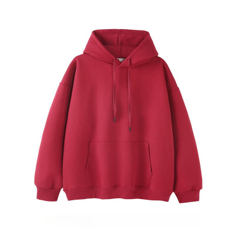 Autumn and Winter Trend Large Size Compound Loose and Versatile Casual Hooded Sweater Men