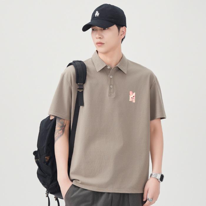 New Summer T-shirt Loose Lapel Short-sleeved POLO Shirt T-shirt