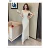 Black Evening Dress Skirt Women's High-end Toasting Clothes Light Luxury Sequins Niche Banquet Host Fishtail Dress