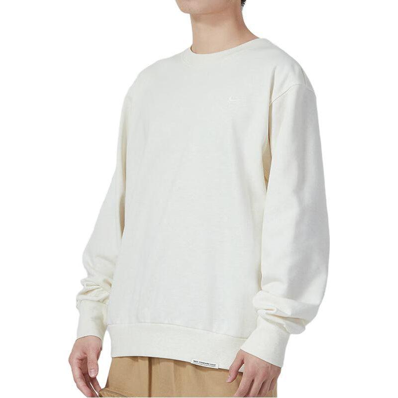Nike Sweatshirts Men's Light Ivory White Crew Neck Moderate Other DQ5821-027