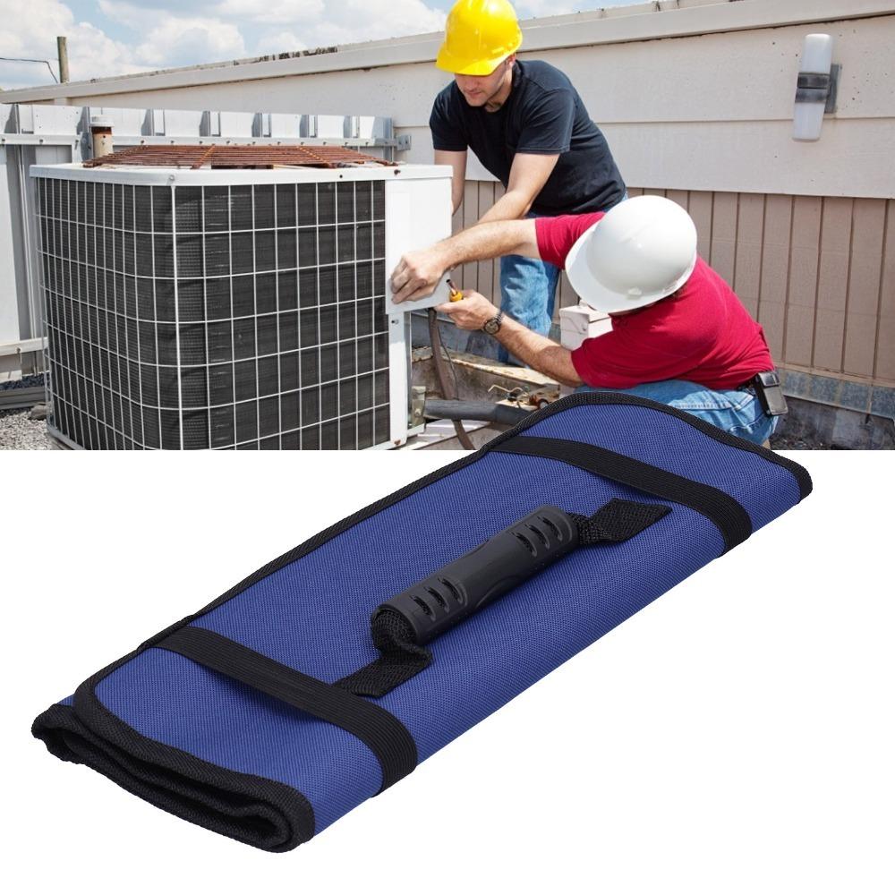 

Portable Tool Roll Bag Oxford Cloth Tool Pouch Organizer Durable Reel Type Tool Bag Electrician