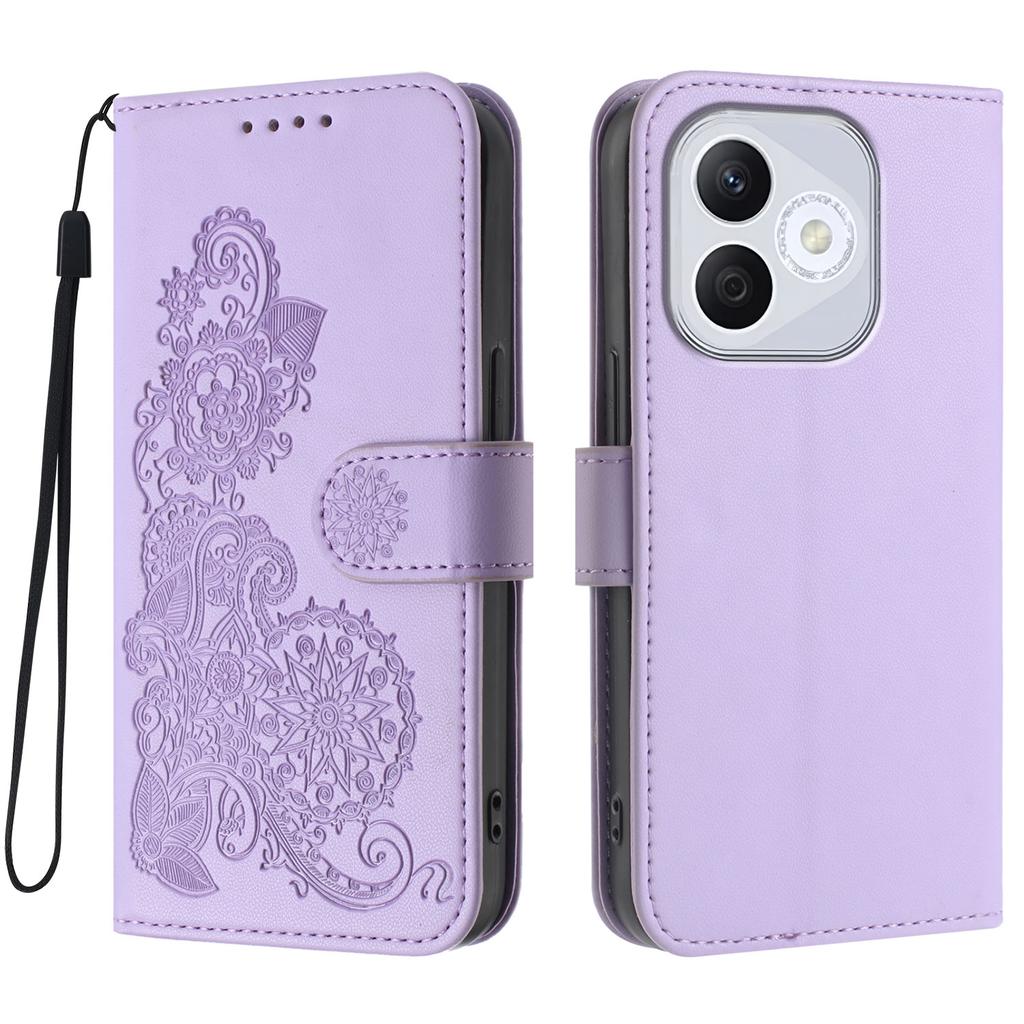For Honor 400 Lite Phone Cases Mandala Flower Leather Wallet Mobile Cover with Strap