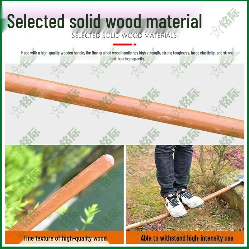 Multi-Purpose Steel Shovel with Wood Handle