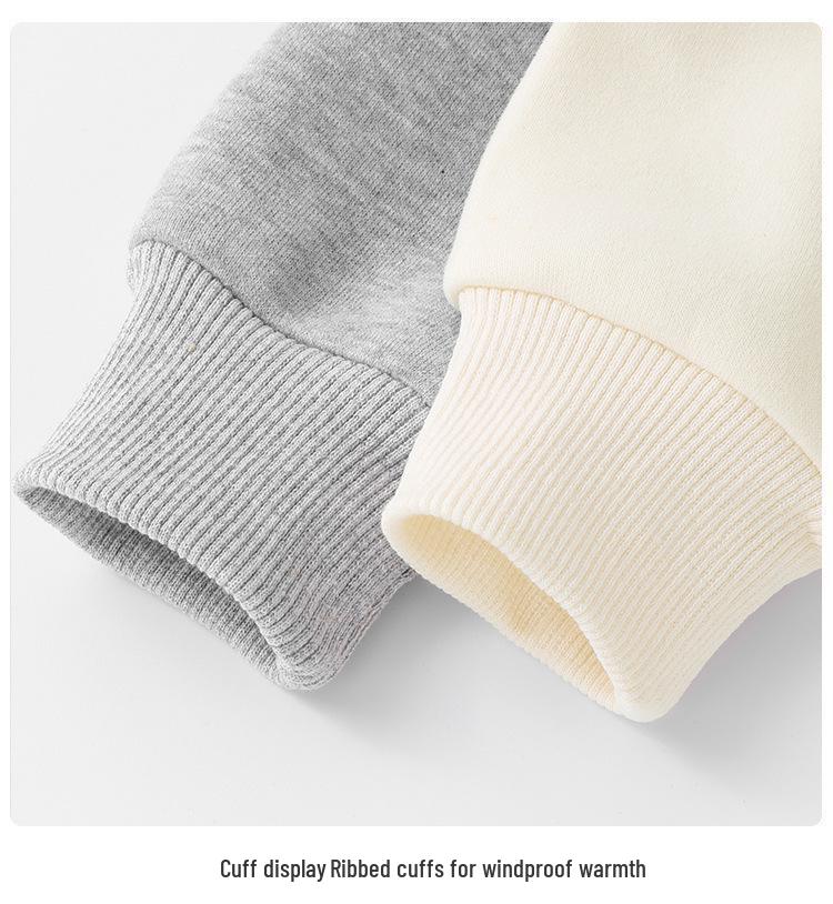 Bluza polarowa z okrągłym dekoltem dla niemowląt, z długim rękawem, ciepła koszulka bazowa na jesień i zimę