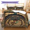 Middle-earth Pattern Bedding Quilt Set Quilt Cover Pillowcase Home Decoration Birthday Gift (1 * duvet cover + 2 * pillowcase, without core)