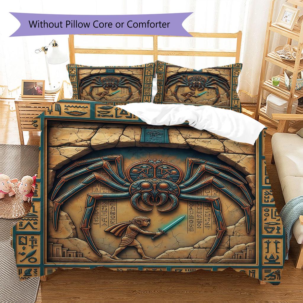 Middle-earth Pattern Bedding Quilt Set Quilt Cover Pillowcase Home Decoration Birthday Gift (1 * duvet cover + 2 * pillowcase, without core)