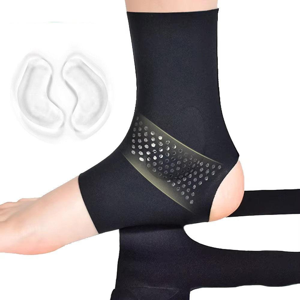 1Pcs Ankle Compression Support With Silicone Gel Pad, Adjustable Lightweight Ankle Brace for Injury Recovery, Joint Pain, Recovery