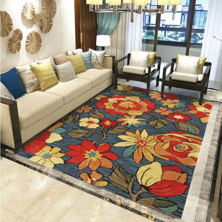 European Style Living Room Carpet Bedroom Bedside Carpet Dining Room Carpet Floor Mat Balcony Door Mat