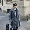 New Warm Cold-resistant Fox Fur Jacket Men's Winter Fashion Versatile Faux Fur Coat Trend