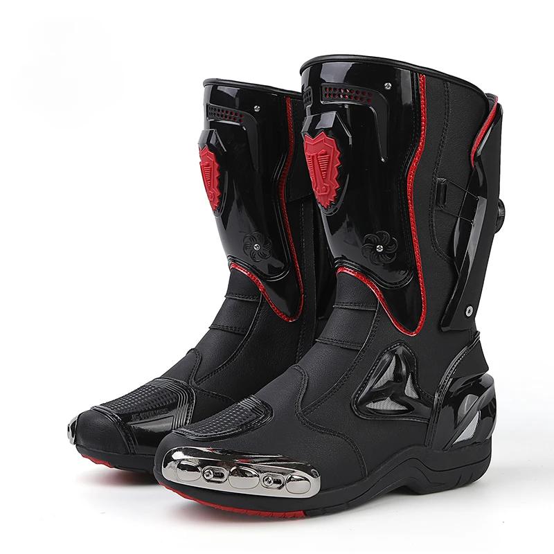 Boots for Motorcyclist Man Waterproof Enduro Motorcycle Boots Motorcycle Shoes Botas Moto Hombre Anti-Fall Riding Boots