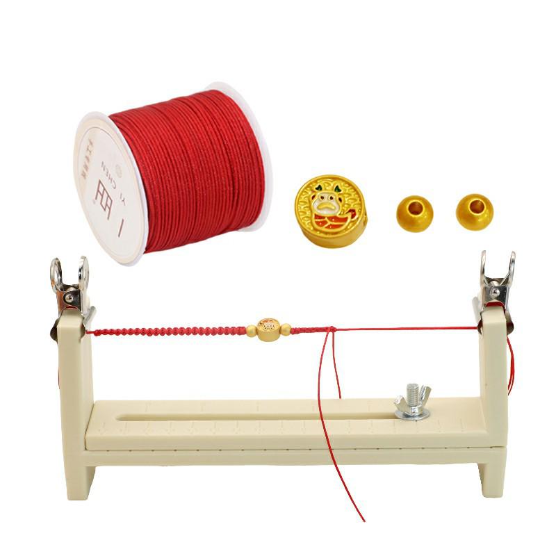 Year of the Dragon Zodiac Animal DIY Weaving Kit: Red String Bracelet for Students