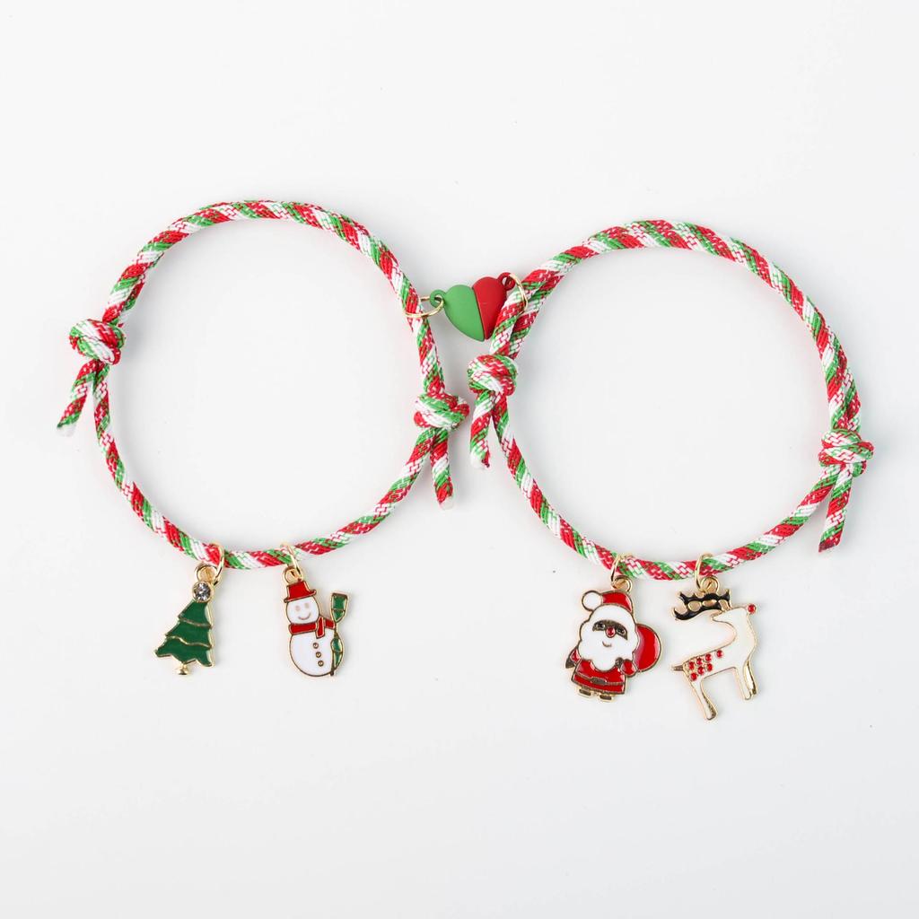 "Hot-Selling Christmas Love Magnet Couple Bracelet – Perfect Gift for Girlfriends"