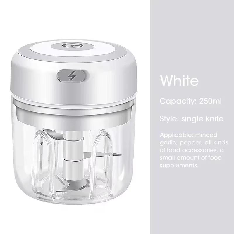 USB charging electric garlic grinder, home garlic press, complementary food processor, wireless mini garlic puree blender