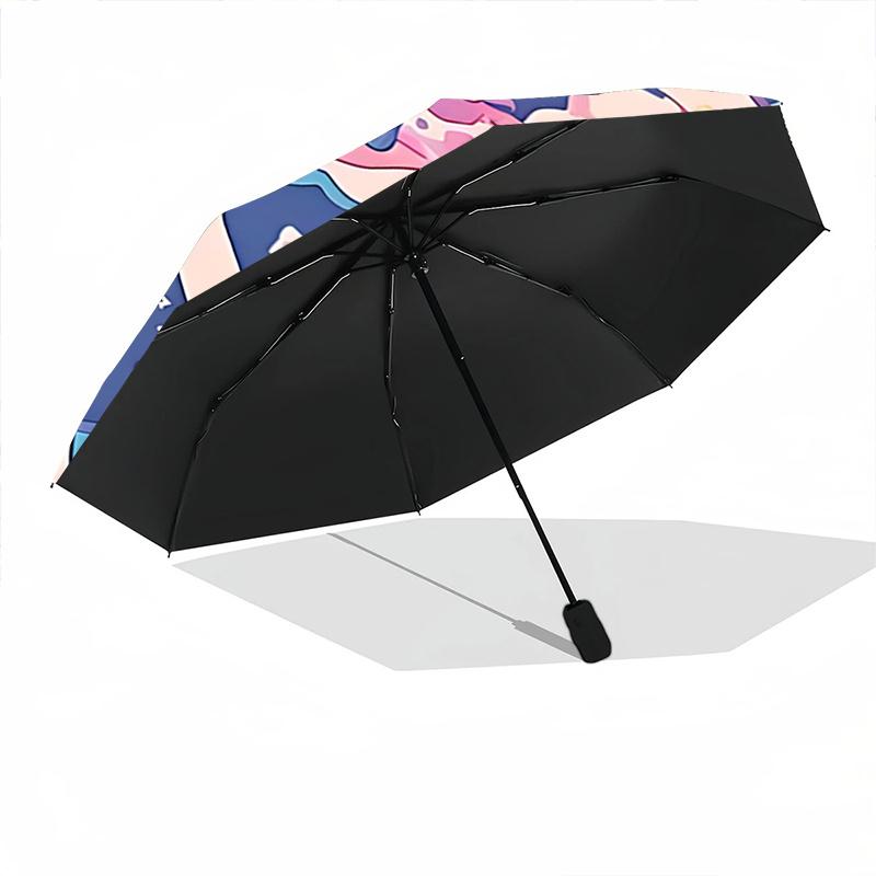 1pc Bowknot Umbrella Automatic Opening Folding Design, Outdoor Festival Gift for Fans and Travelers.R022