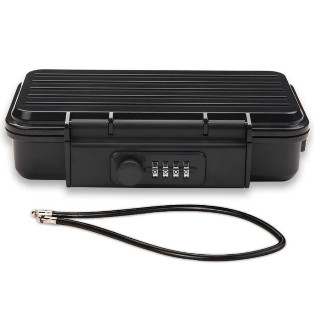 4-digit Password Beach Safe Box Waterproof Security Lock Box Portable Storage Box  Home Dorm Car