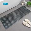 Extra dlouhá 40*100 protiskluzová PVC koupelnová podložka s přísavkami Pruhovaný vzor Průhledná zadní strana Tloušťka 1,5 mm pro vanu