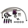 Universal Adjustable Fuel Pressure Regulator Oil 100psi Gauge AN 6 Fitting End-Black