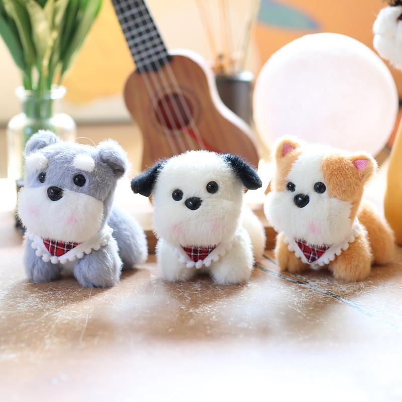Puppy Cute Scarf Key Chain Cartoon Girl Backpack Decorative Pendant Doll Gift