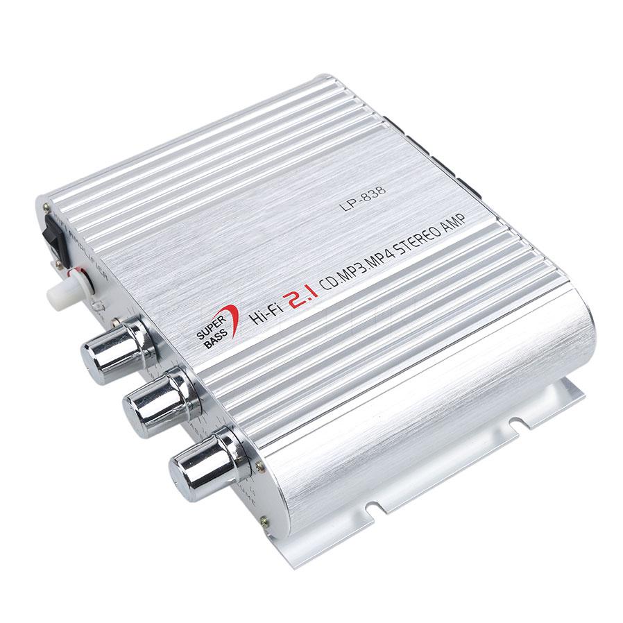 12V 20W HiFi Power Amplifiers CES FOR LVPIN-838 Stereo Home Audio Digital Sound Amplifier 2.1CH House Super Bass Lvpin 838