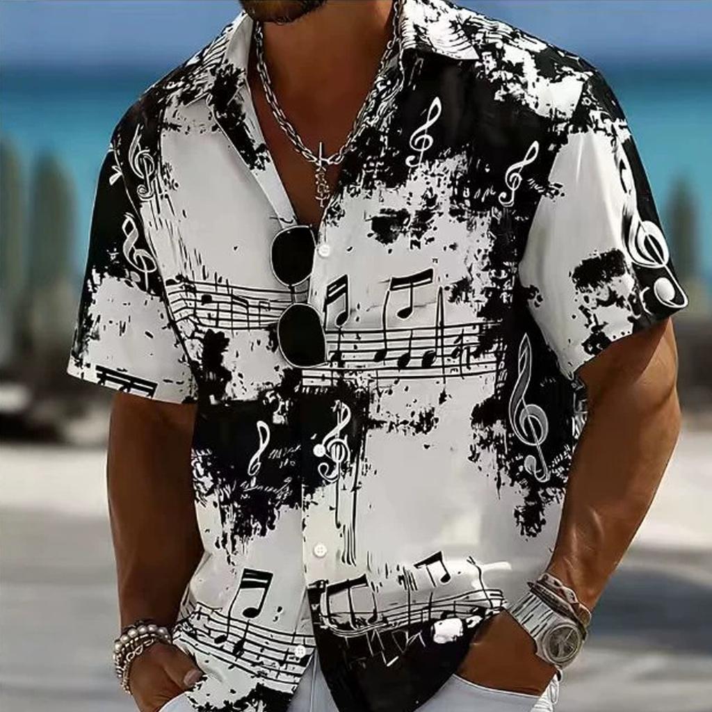 Camisa Casual de Manga Corta con Cuello de Solapa para Hombre Verano Camisa Hawaiana de Color Sólido Tops 100% Poliéster