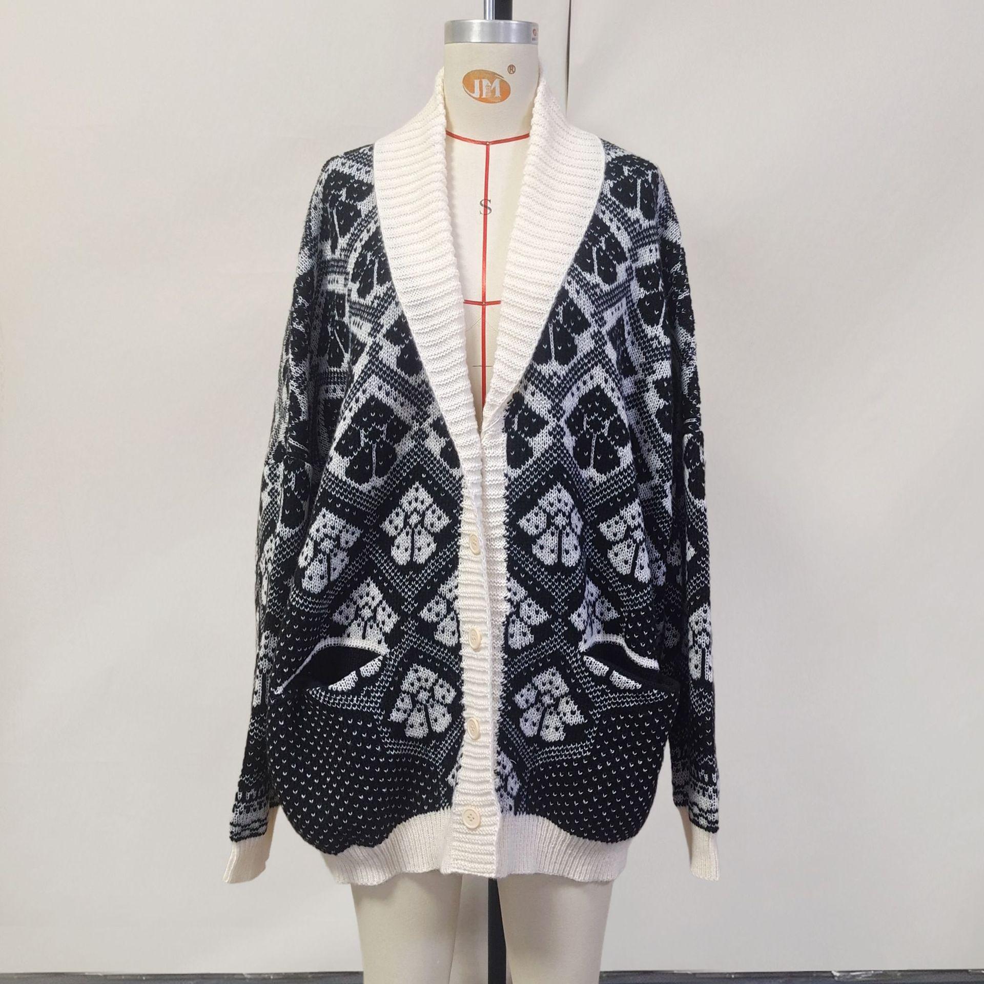 

Женский свитер-кардиган с длинными рукавами и V-образным вырезом, повседневный, для поездок на работу, больших размеров One Size