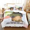 Gera MX Bedding Set Printed Bed Set With Pillowcase Bed Duvet Cover Soft Single Double Queen Super King Size Single Twin Bedroom