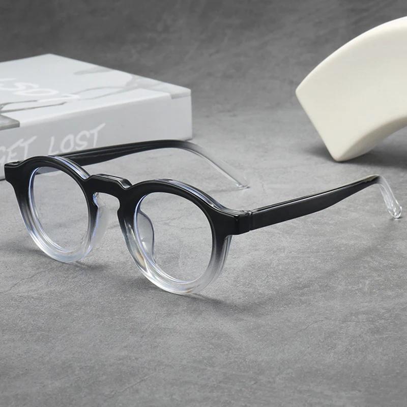  Classic Retro Glasses Frame Men Women Ultralight Round Small Frame Anti Blue Light Transparent Lens Eyeglasses