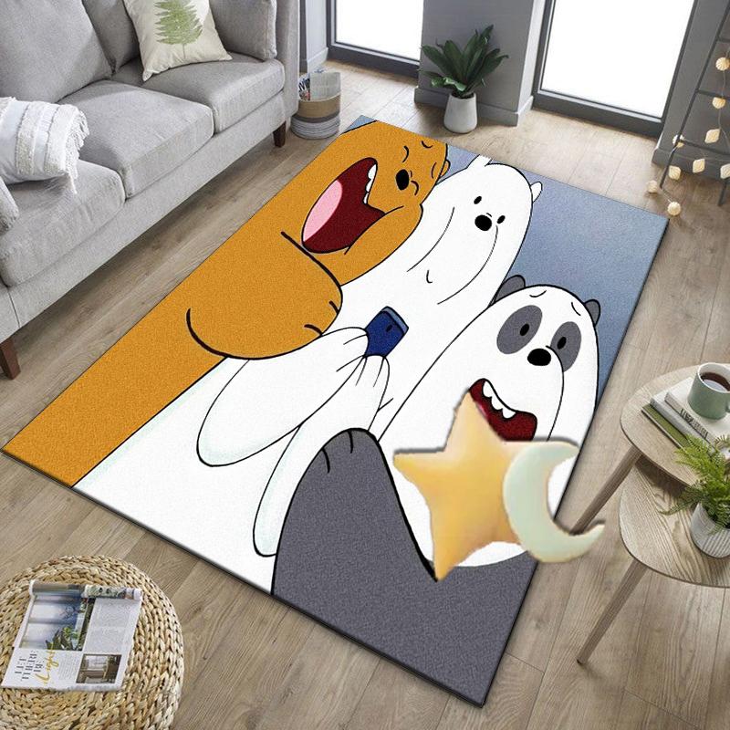 Bears Friends Adventure Office Rug Chair Mat, Game Carpet, Suitable for Front Door, Bedroom, Living Room, Desk, Holiday Gift