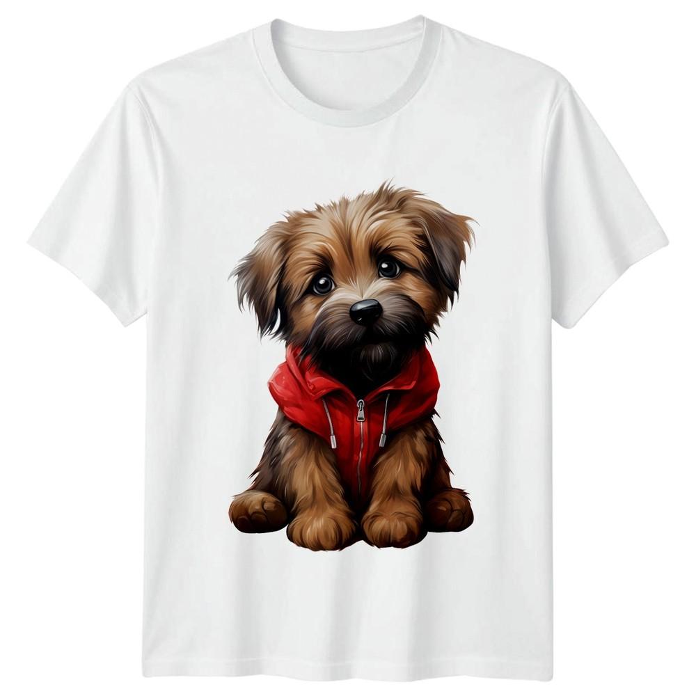 Puppy Dog In Hoodie Animals Dogs Unisexs TShirt Unisexs Tee Graphic Unisex Top S