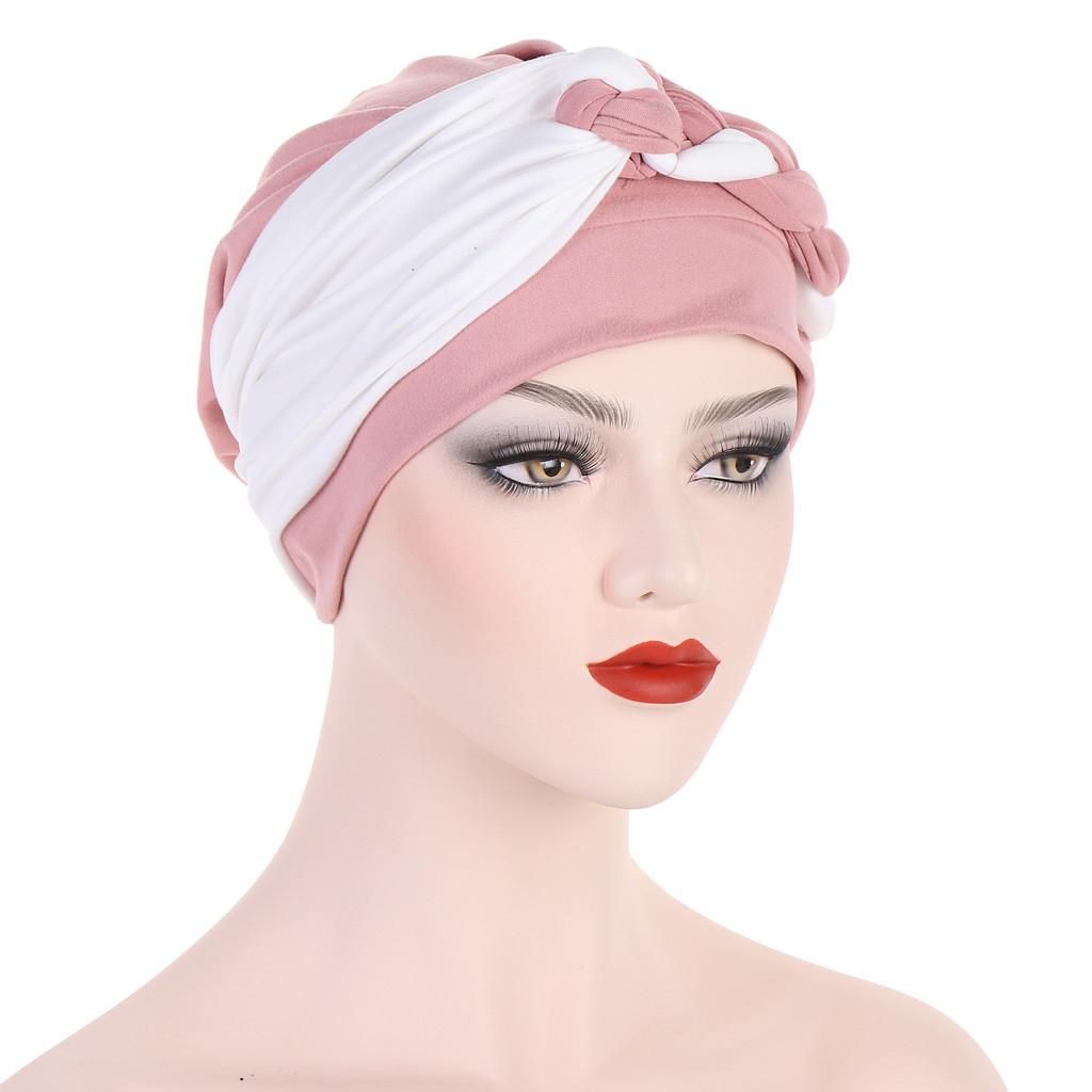 Comfortable Polyester Turban Hat With Braid Design For Men And Women