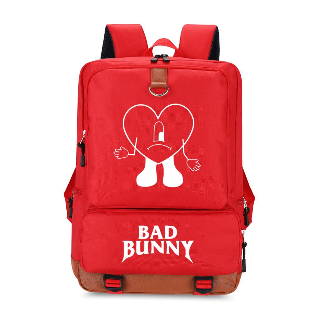 Ins Internet Celebrity Popular Singer Bad Bunny Backpack School Bag Computer Bag