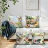 Spring Garden Cushion Pillowcase Printed Polyester 40/45/50cm Throw Pillowcover Decorative Sofa Cushion Pillowslip Home Decor