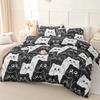Cute Cartoon Printed Duvet Cover Set Soft Microfiber Bedding Set Single Double King Size Home Bedroom Decor