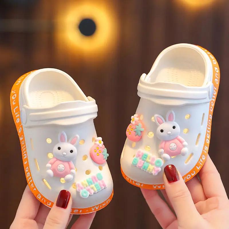Pantofole per Bambini Cartoni Animati Carini Ragazze Ragazzi con Suole Morbide Borse per Bebè Scarpe Perforate Sandali per la Casa e per Bambini
