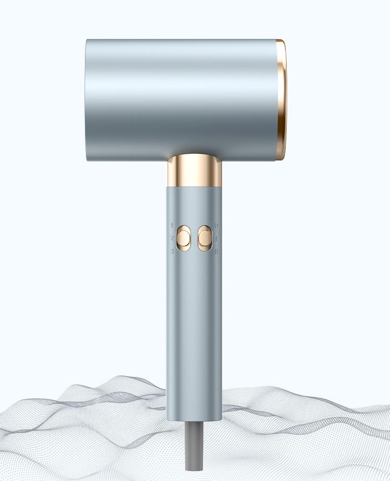 Uscător de păr accesibil: Temperatură constantă inteligentă pentru uscare rapidă și comutare rapidă aer cald/rece pentru coafare