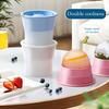 6Pcs Ice Tray Silicone Sphere Ice Mold Maker Food Grade Easy Release Ice Cube Mold with Lids Stackable Spherical Ice Makers