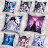 C-Columbina G-Genshin Impact Pillow Case Pillow Case Living Room Sofa Cushion Cover Suitable For Home Bedroom Room Decoration