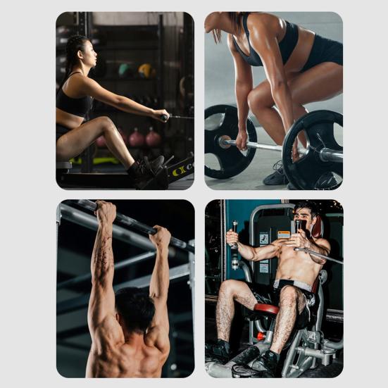 1 Pair Anti-Slip Silicone 3-Finger Workout Grips Hand Palm Protection Dumbbell Deadlift Pull-Up Grippers Gym Training Exercise Fingerless Gloves