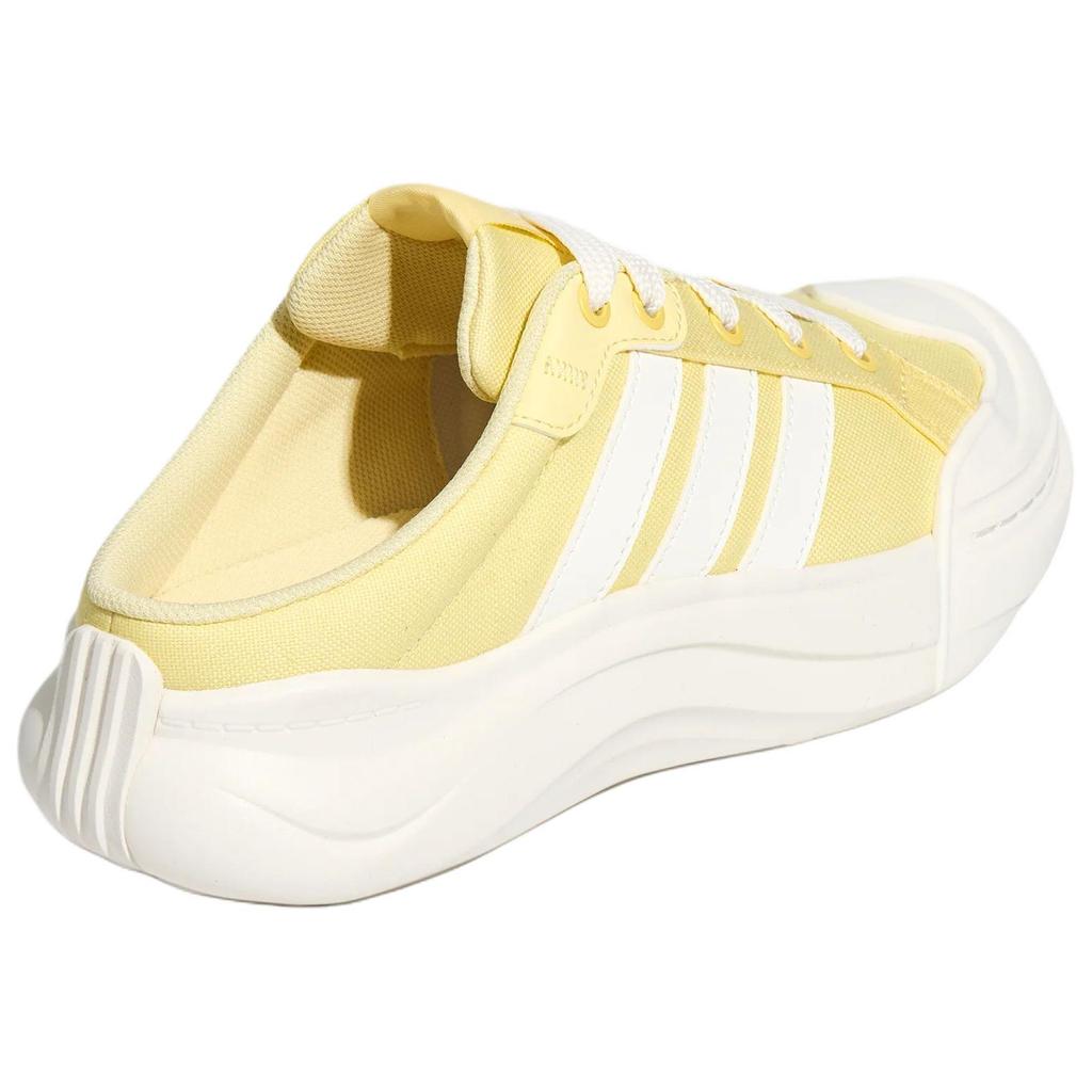 adidas Maxxcourt Mules Bequeme Slip-On Sandalen Damenschuhe Hellgelb Weiß LA4475