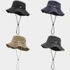 Vintage Hong Kong Style Wash Cotton Fisherman Hat With Sun Protection For Casual Outdoor Activities