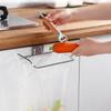 Kitchen Trash Rack Cabinet Door Garbage Bags Holder Stainless Steel Closet Garbage Storage Holder