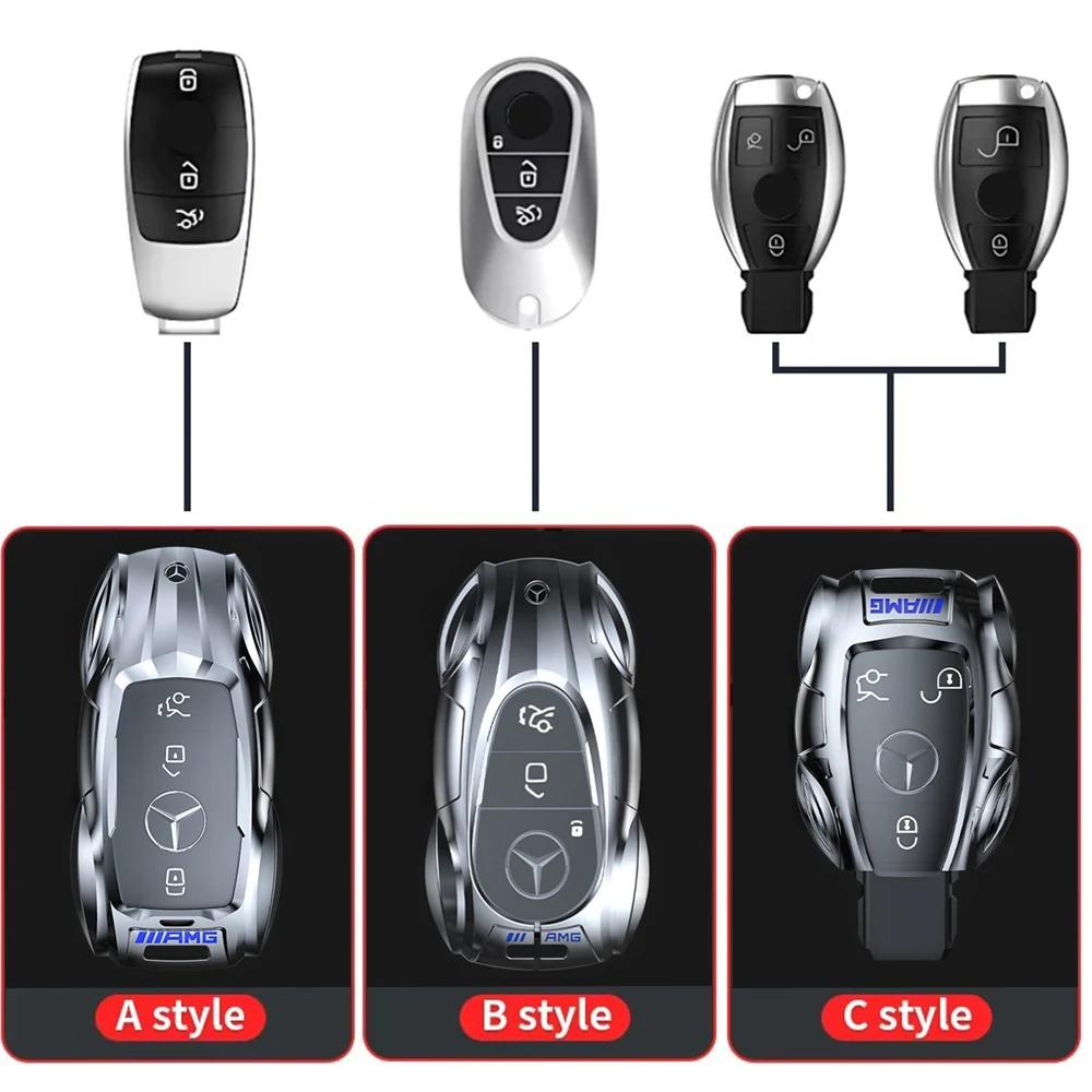 TXVBT1 Hot 2026 New For Benz Zinc Alloy Car Key Case Keyless Cover Key Shell Car Accessories For Mercedes Benz AMG C E-Class CLA GLC GL