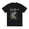 If They Talk Behind Yo Back Fart Wolf Literally Me Funny Meme Emo T-shirt Men's Harajuku Retro Oversized Cotton T Shirt