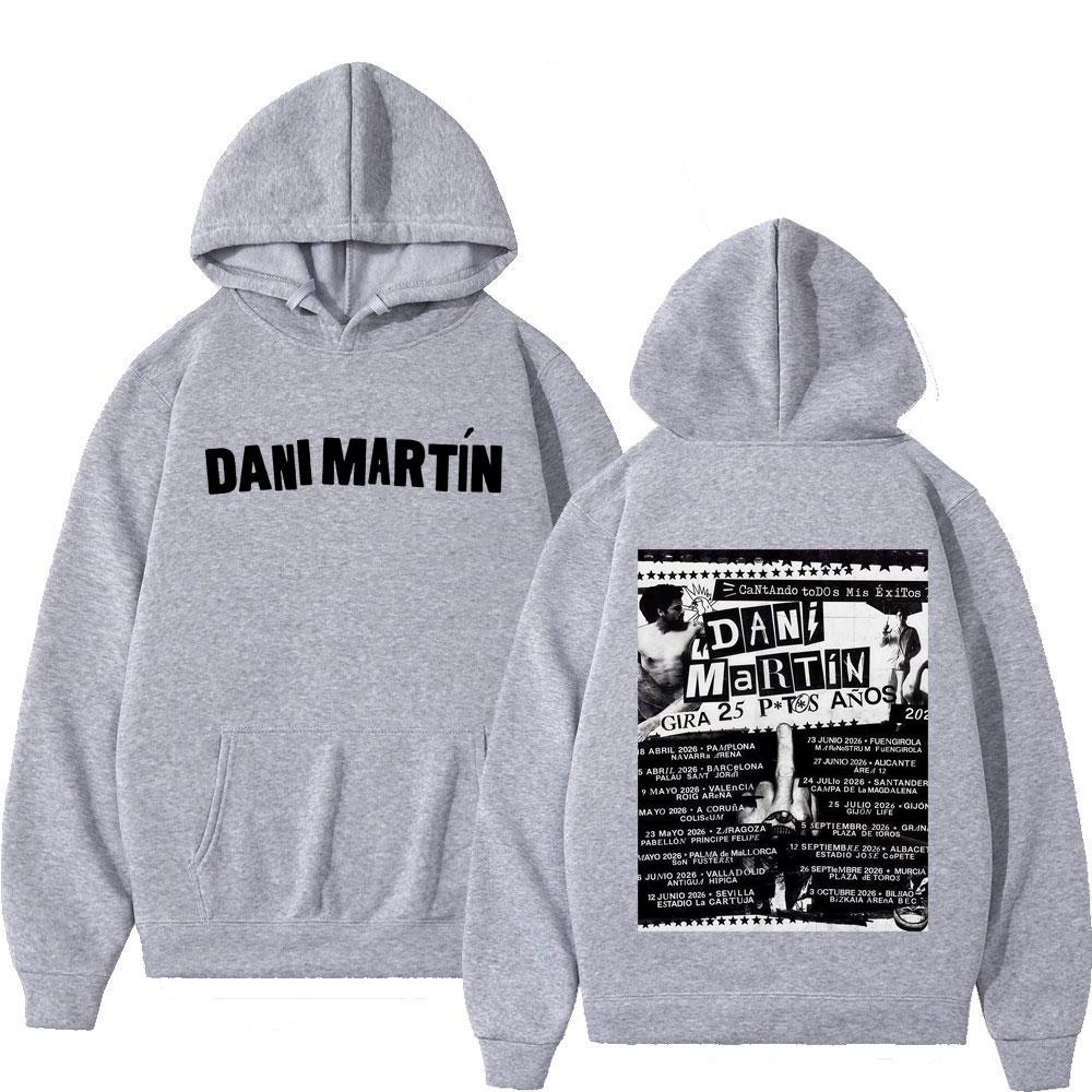 Sudadera con Gráficos de Moda de Dani Martín para Hombre y Mujer, Casual Vintage de Forro Polar, Ropa de Moda, Sudadera